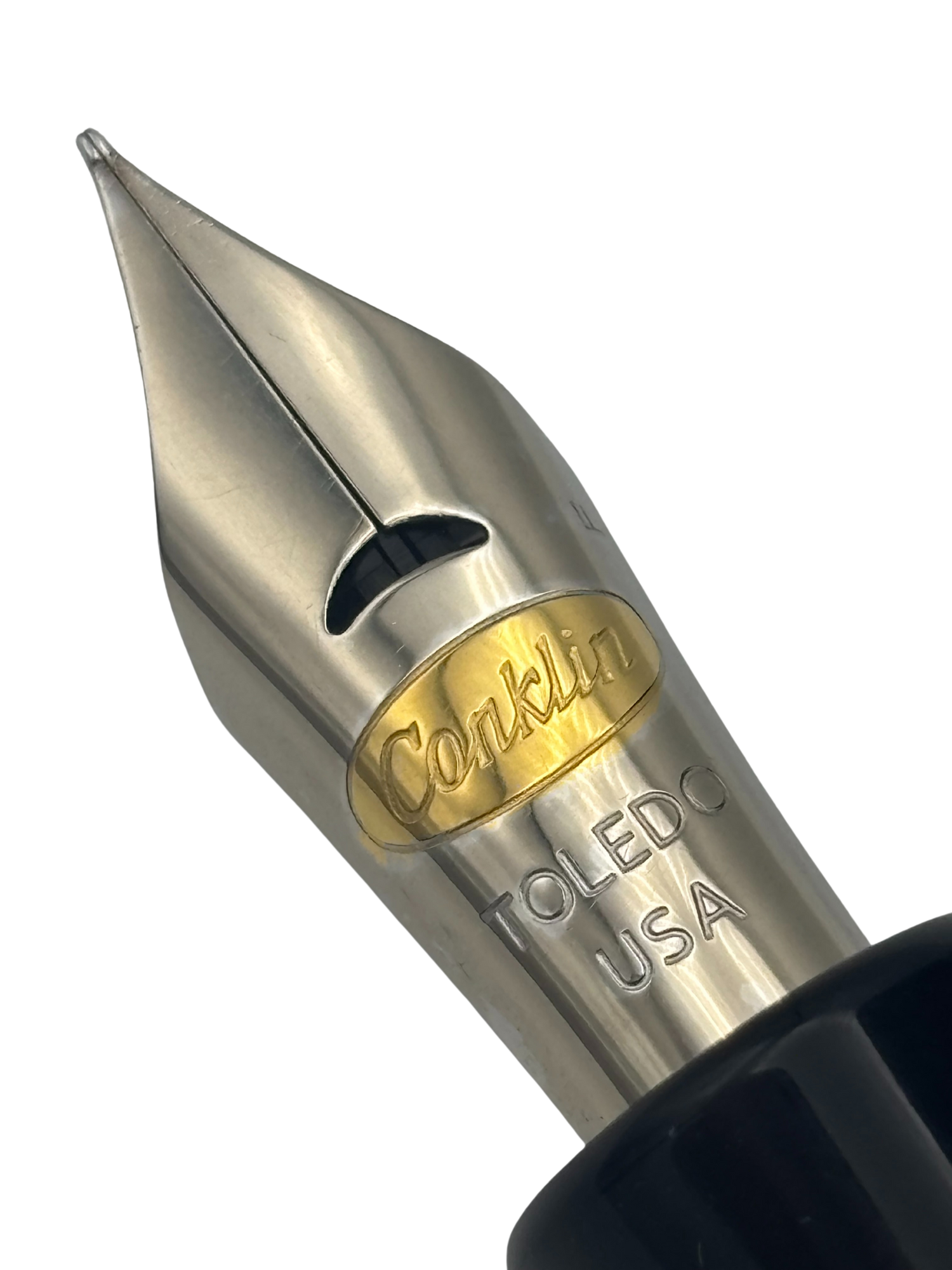Conklin Glider Chased Black - Fine Nib - Pre-Owned