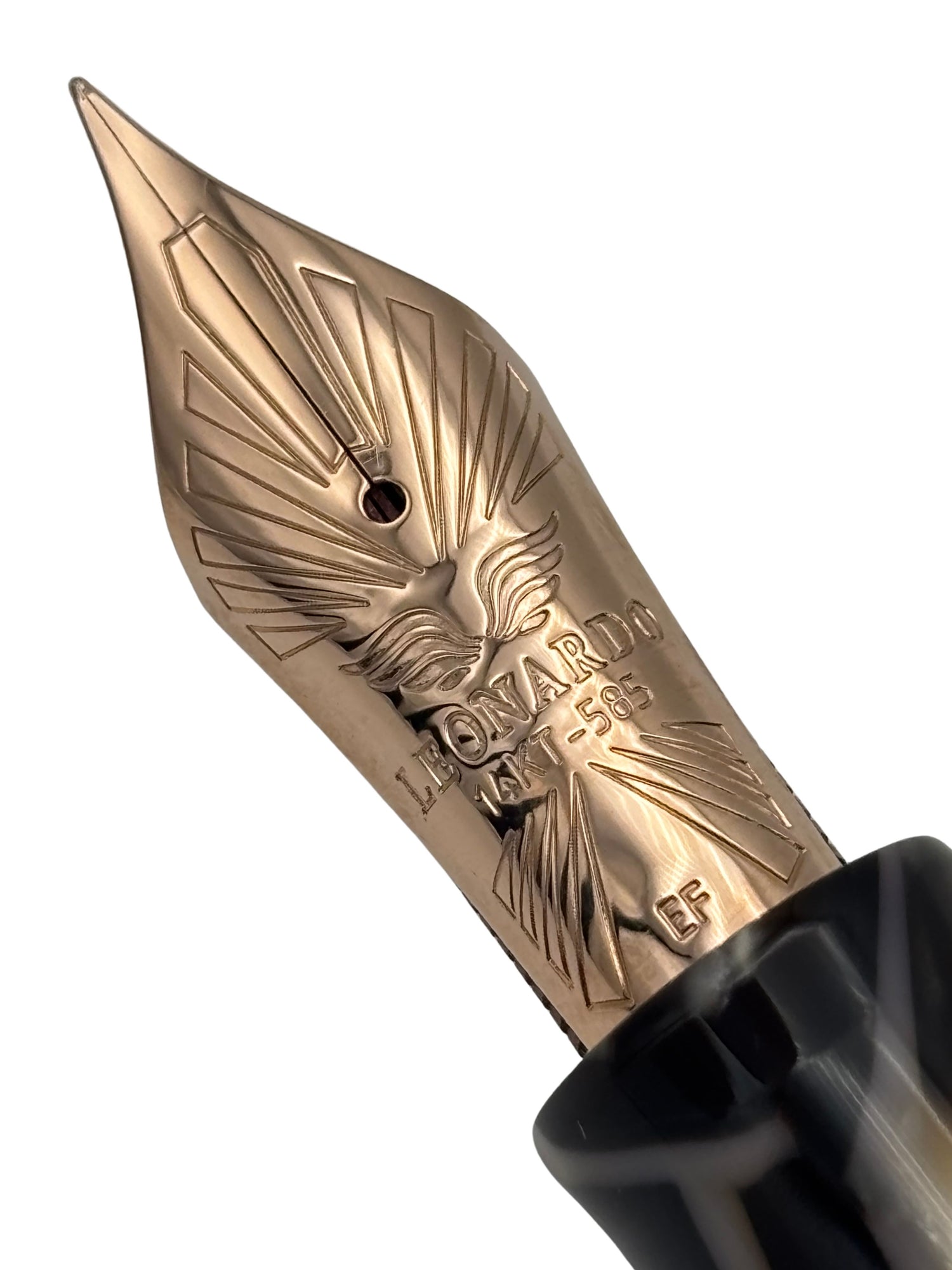 Leonardo MZG Mother of Pearl Cappuccino Cellulose Acetate - 14k Extra Fine Nib - Pre-Owned