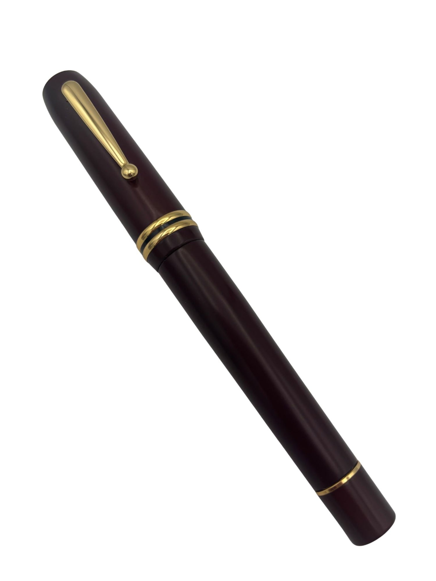 Wancher Seven Treasures Bakelite Maroon - Medium Steel Nib - Pre-Owned