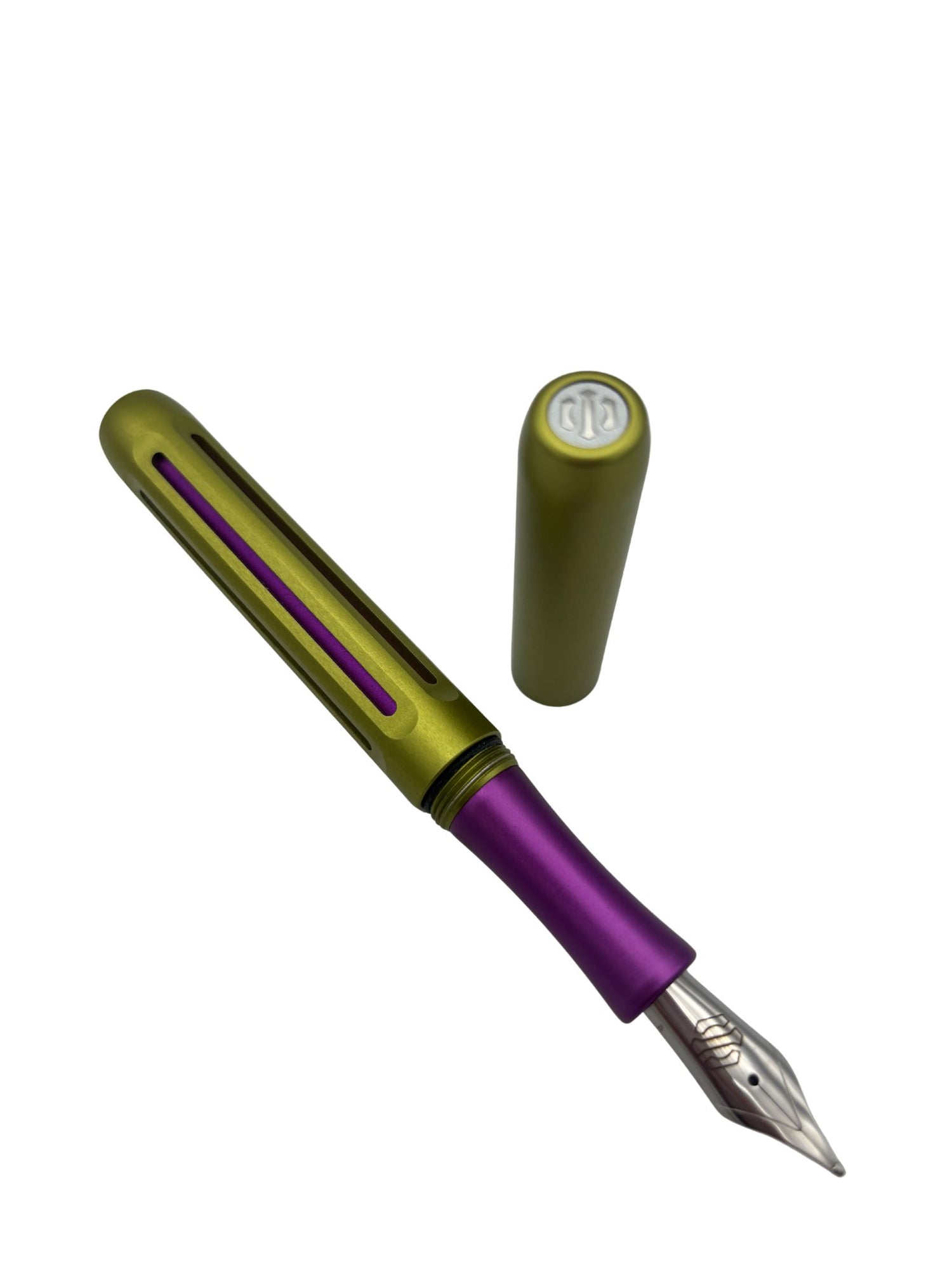 Spoke Design Lime Green and Purple - Broad Nib - Pre-Owned