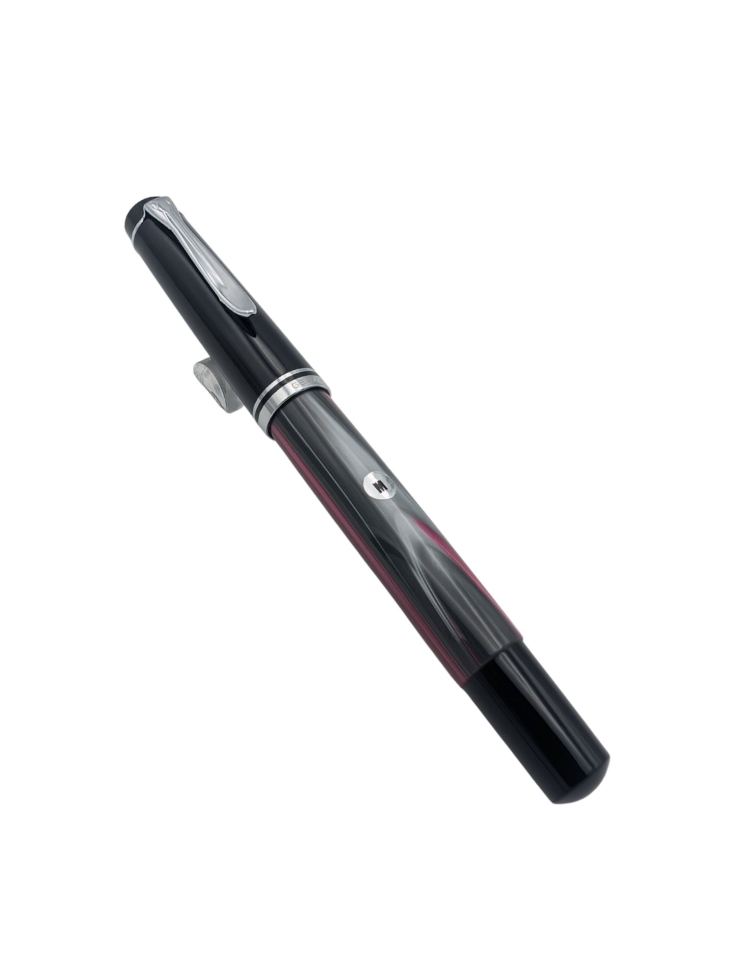 Pelikan M200 Non-Telekom Gray / Magenta - Fine Nib - Pre-Owned