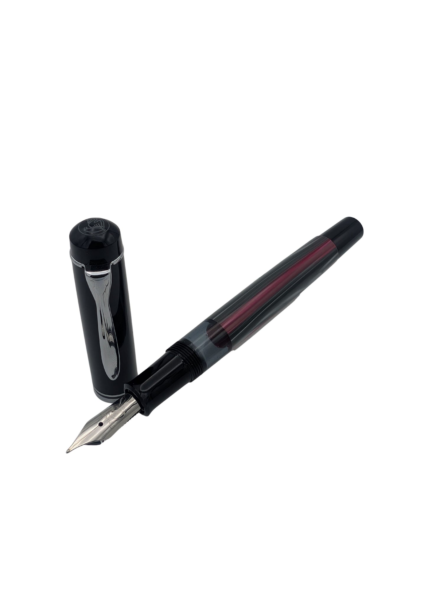 Pelikan M200 Non-Telekom Gray / Magenta - Fine Nib - Pre-Owned