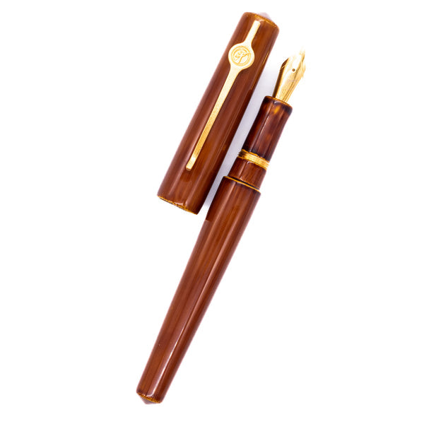 ConCoPens Traditional Vietnamese Lacquer Fountain Pen - Moc Brown
