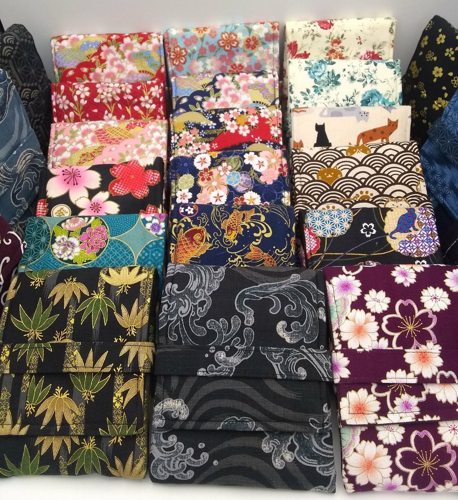 Japanese Cloth Pen Pouch - 4 Pen Slots