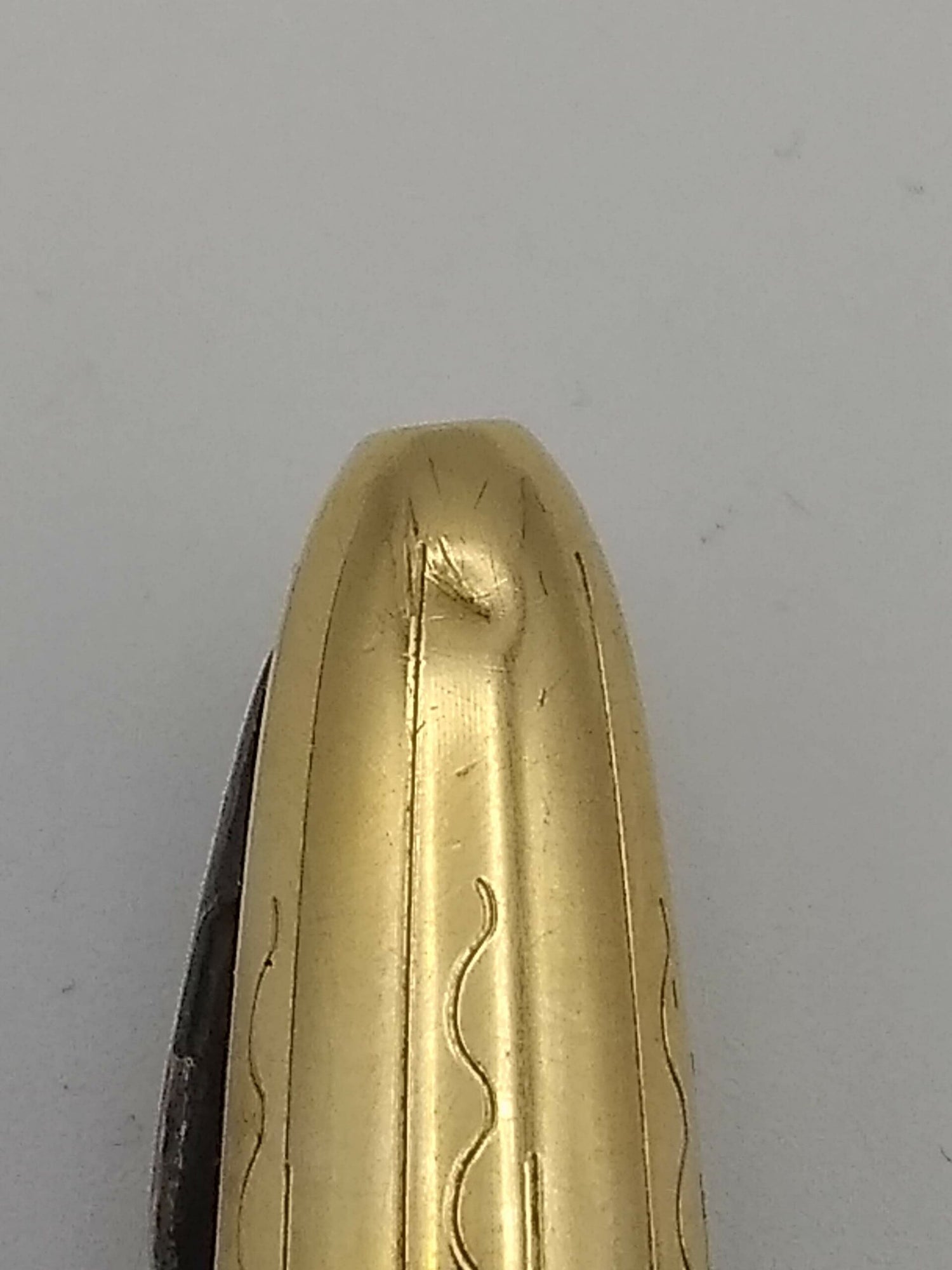 Sheaffer Tuckaway Crest Golden Brown Set - 14k Extra Fine & Pencil - Pre-Owned