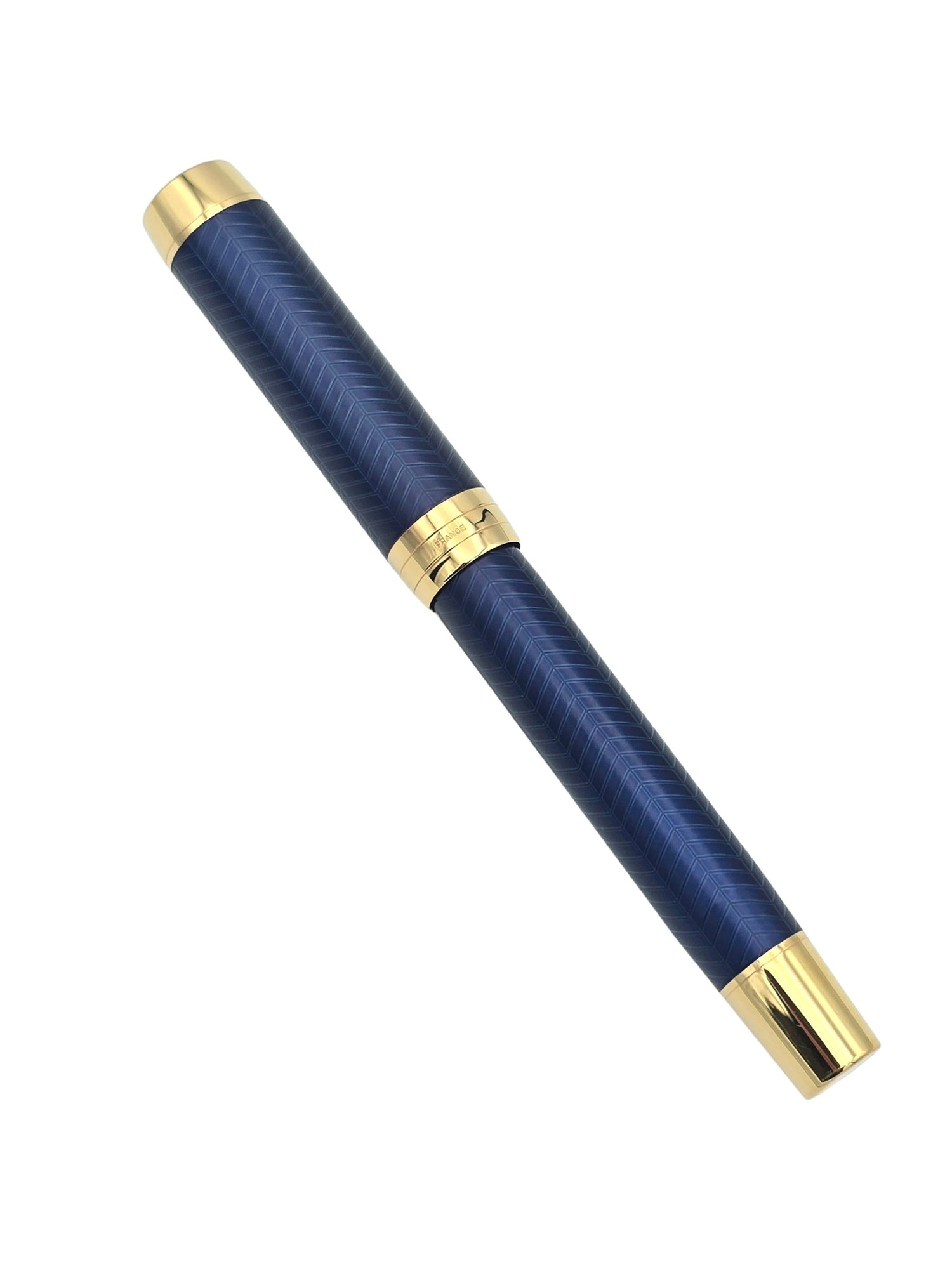 Parker Duofold Prestige Blue Chevron - 18k Medium - Pre-Owned