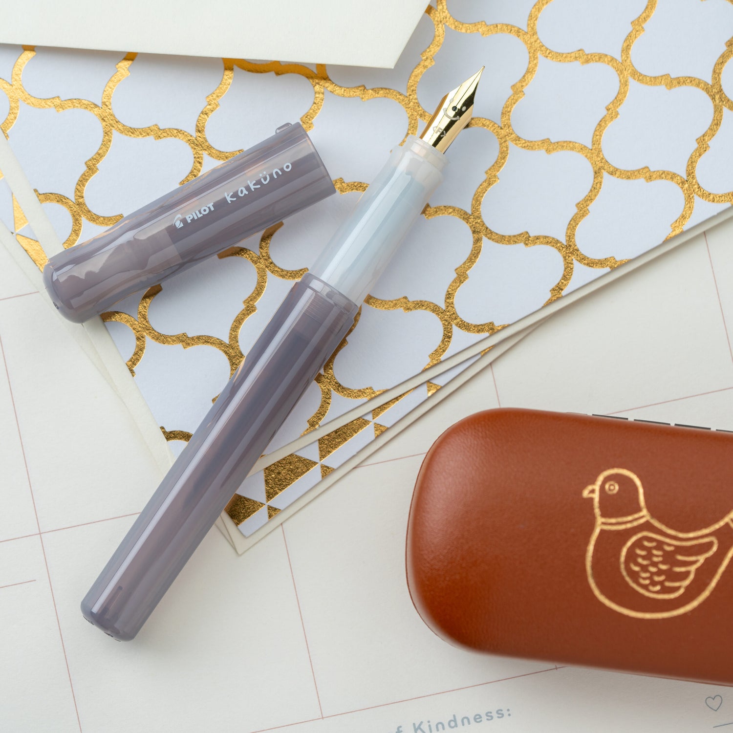 Pilot Kakuno Madoromi Fountain Pen - Nimbus Gray