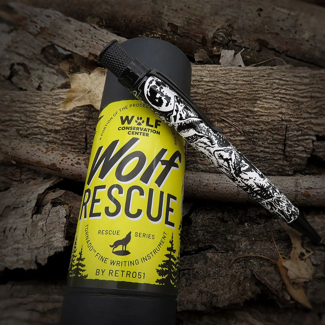 Retro 51 Tornado™ Rescue - Wolf Rescue GID Ballpoint Pen