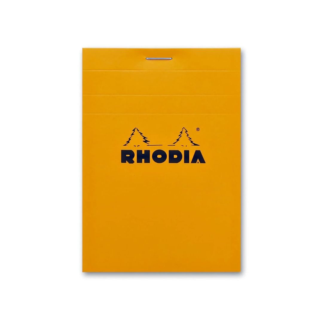 Rhodia Wire Bound Graph Paper Notepad in Orange - 4 x 6