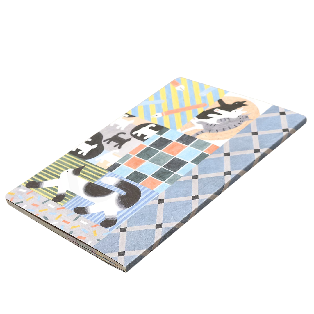 Midori Yuru Log Notebook - B6 - 5 mm Dotted - Cats