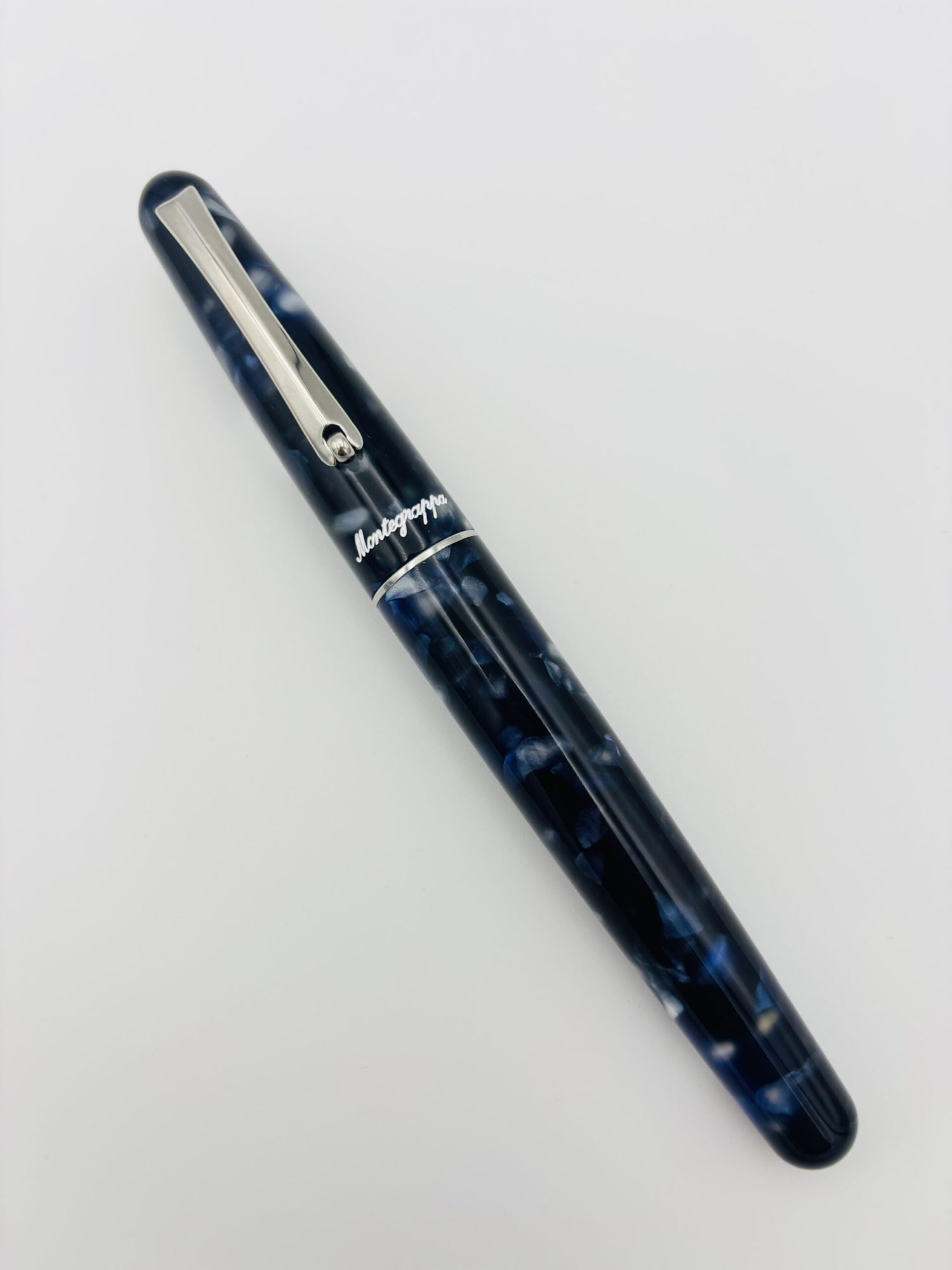 Montegrappa Elmo 01 Stonewash Blue - Medium Steel Nib - Pre-Owned
