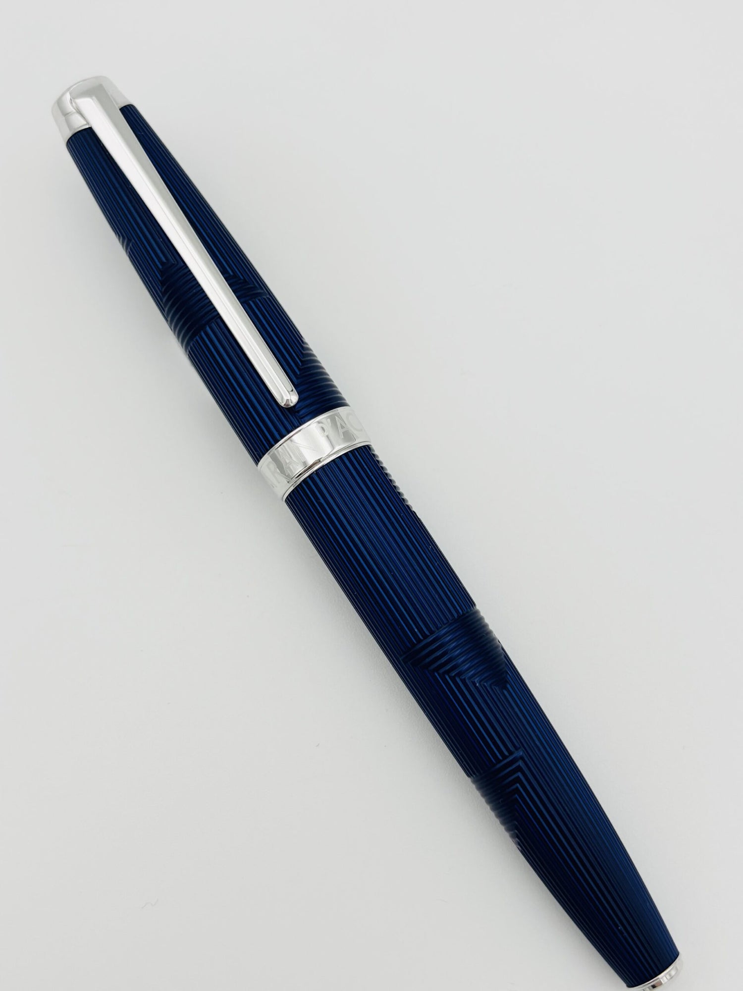 Caran d'Ache Léman Bleu Marlin - 18C Medium Nib Reduced to Fine - Pre-Owned