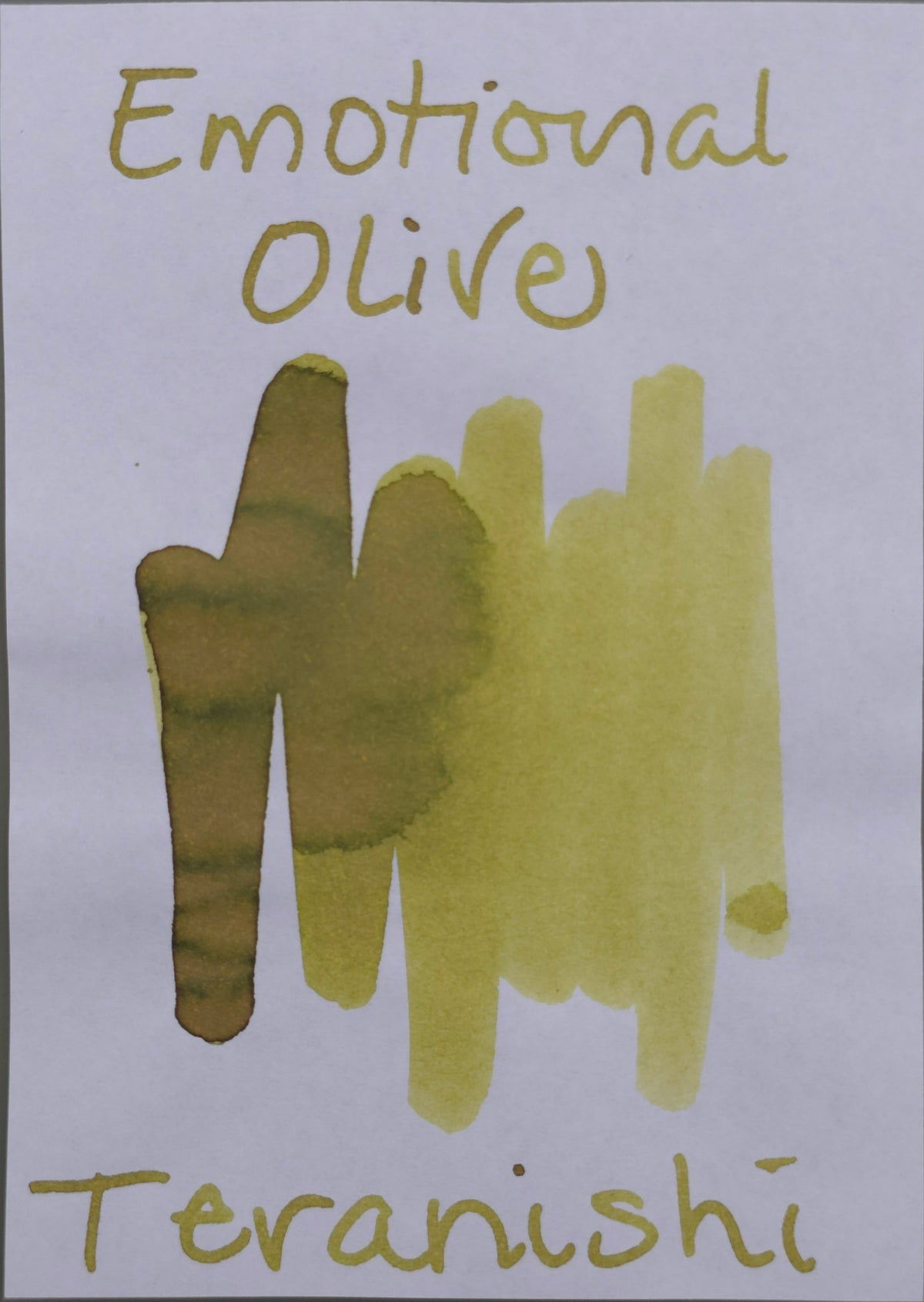 Teranishi Guitar Taisho Romantic Bottle Ink - Emotional Olive